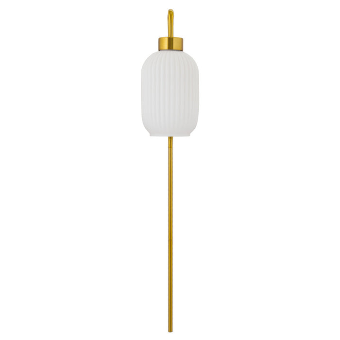 32"H Davia Retro Wall Sconce. Straight-on