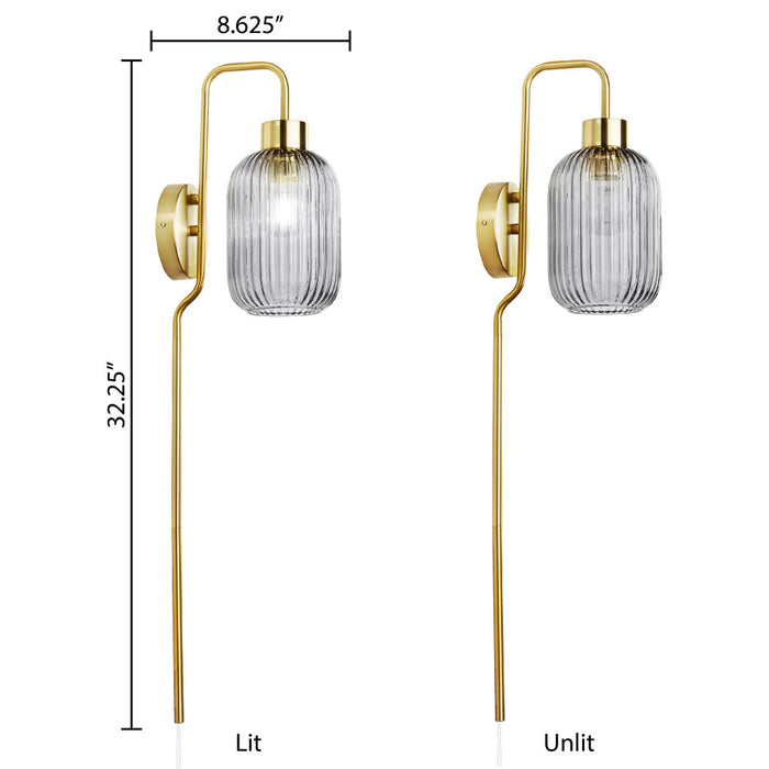 32"H Davia Retro Wall Sconce