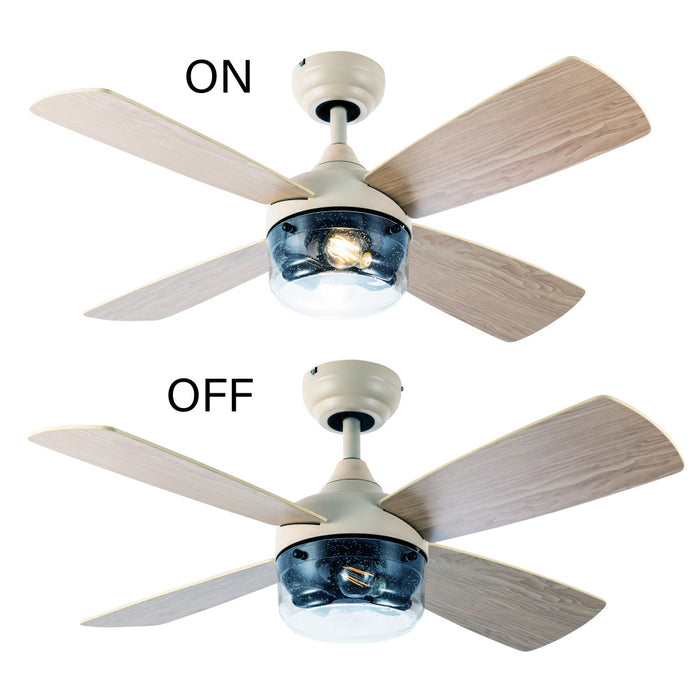 42"W Caelan Remote-Controlled 2-Light Ceiling Fan