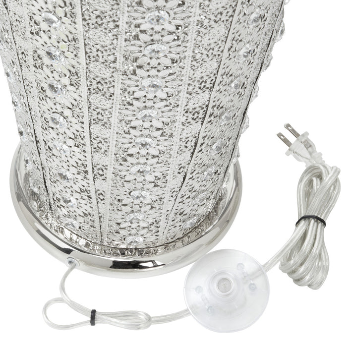 43.5"H Oversized Punched Metal 2-Light Floor Lamp