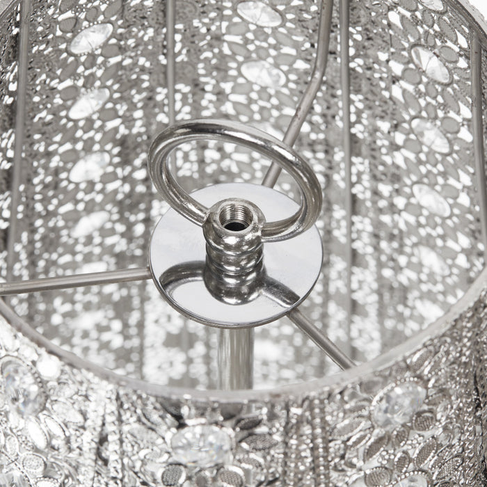 43.5"H Oversized Punched Metal 2-Light Floor Lamp
