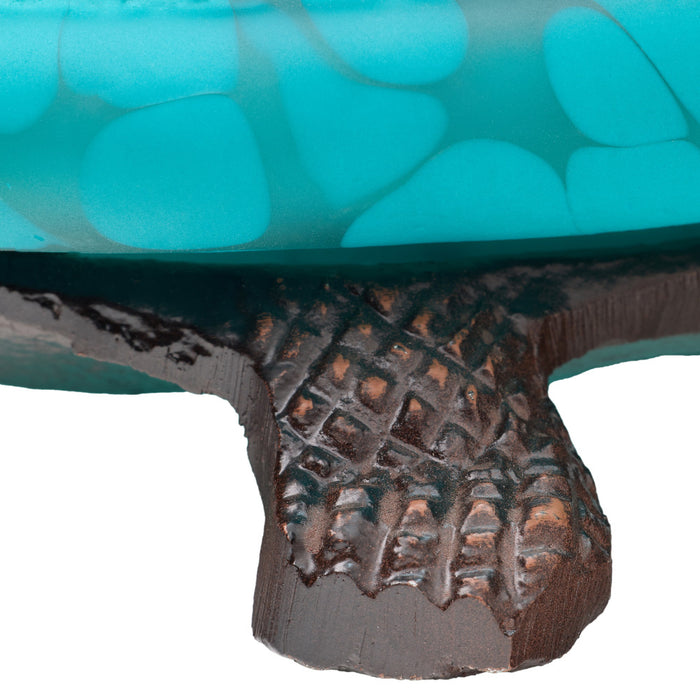 4.75" H Raphael Aqua Glass Accent Lamp