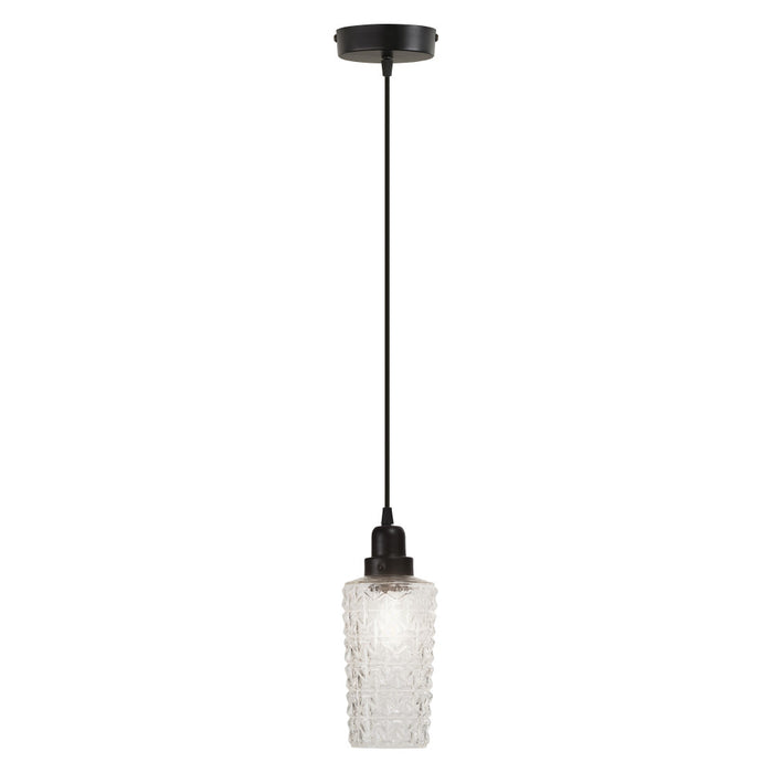 4.75" W 1-Light Haute Glass and Metal Pendant-On