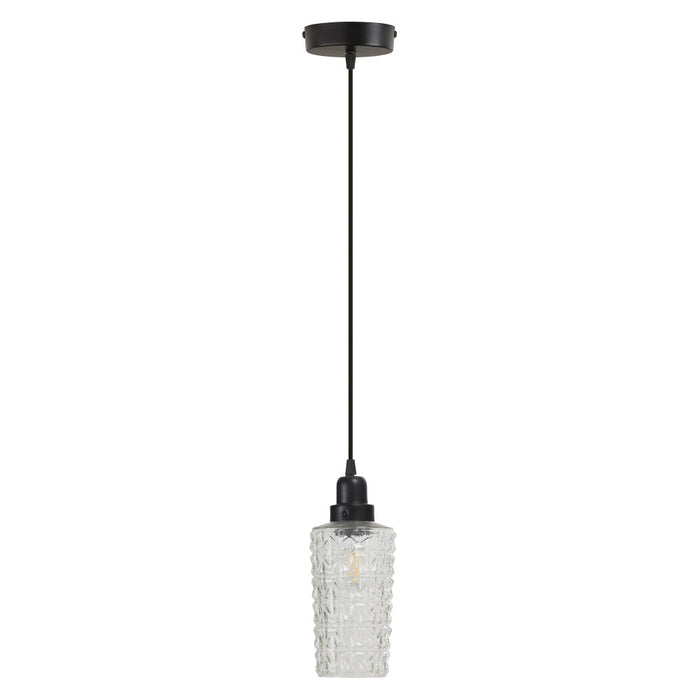 4.75" W 1-Light Haute Glass and Metal Pendant-Off