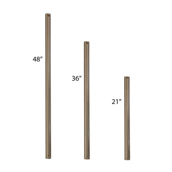 48" Ceiling Fan Down Rod 0.5" Standard Diameter. Length Comparison
