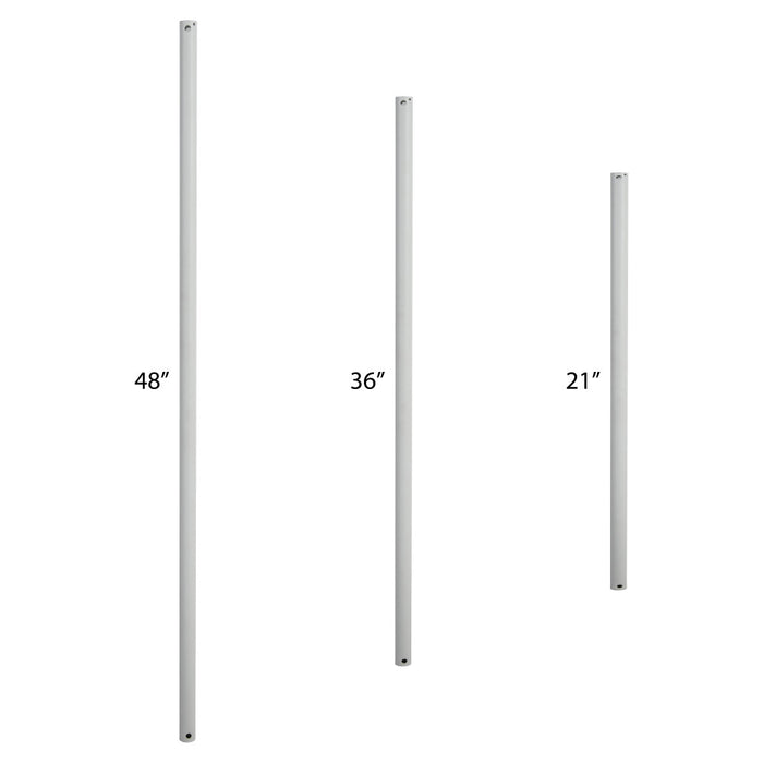 48" Ceiling Fan Down Rod 0.5" Standard Diameter. Length comparison