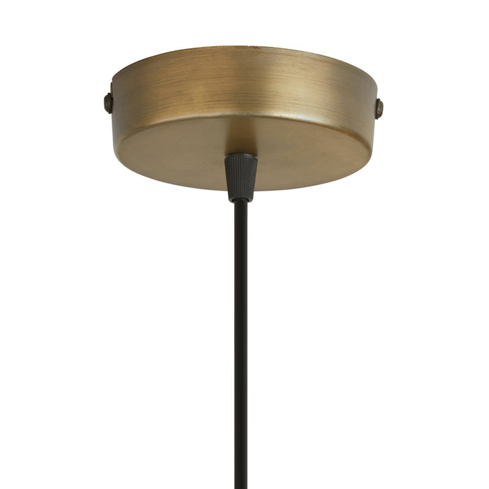 5" Maxine Brushed Gold Metal Pendant Light with Wood Shade