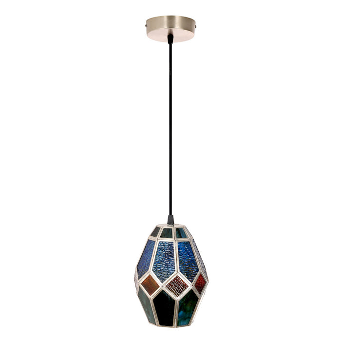 5.5" W Bouvier Metal and Glass Pendant Light-Off