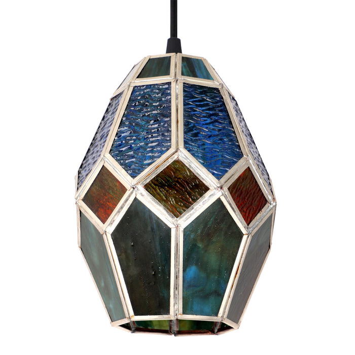 5.5" W Bouvier Metal and Glass Pendant Light. Shade closeup-Off