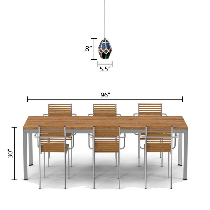 5.5" W Bouvier Metal and Glass Pendant Light