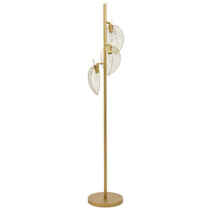 59.25"H Noelle Gold Leaf Shade Floor Lamp