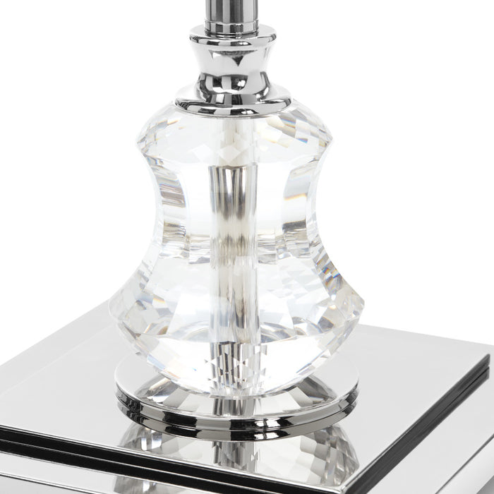 60.5"H Brielle Polished Nickel and Crystal 1-Light Floor Lamp