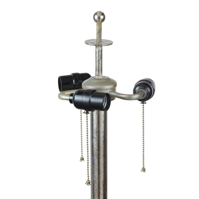 62" H Veronica Aged Silver-Finish Metal Floor Lamp
