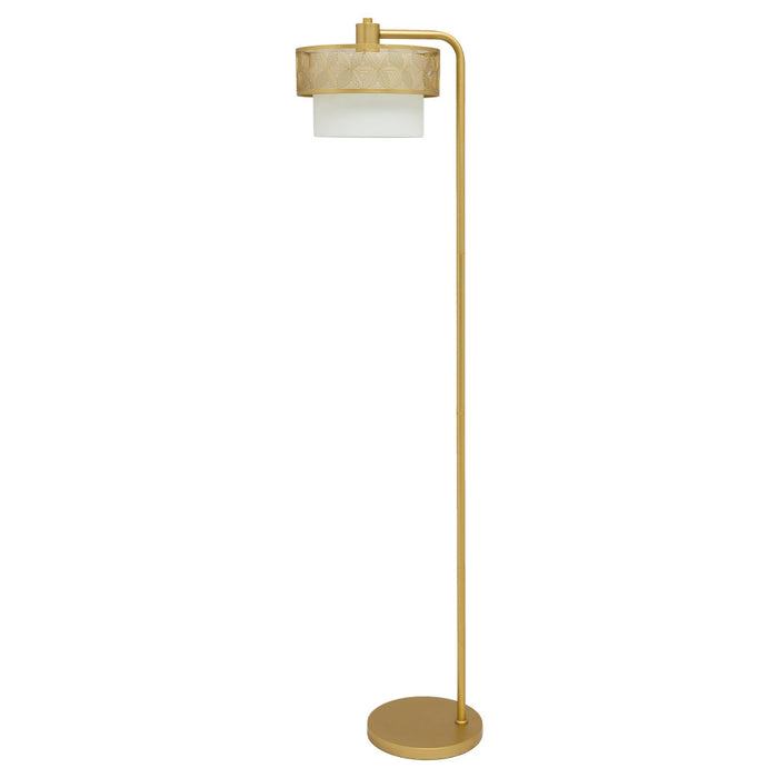 62.25"H Alena Mixed-Material Shade Floor Lamp-Off
