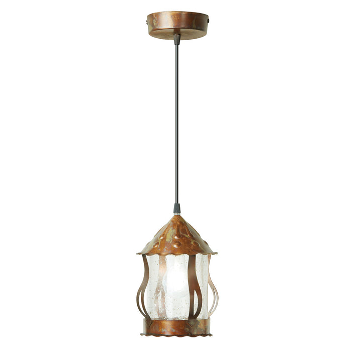 6.25" W 1-Light Betty Metal and Glass Pendant-On