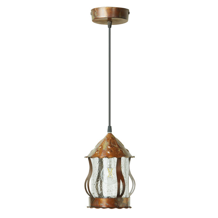6.25" W 1-Light Betty Metal and Glass Pendant-Off