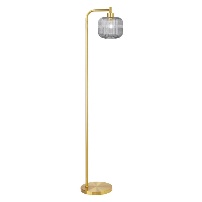 63"H Rowan Globe Shade Floor Lamp-On