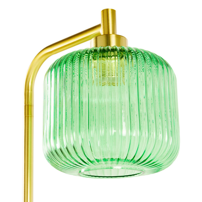 63"H Rowan Globe Shade Floor Lamp. Shade closeup-Off
