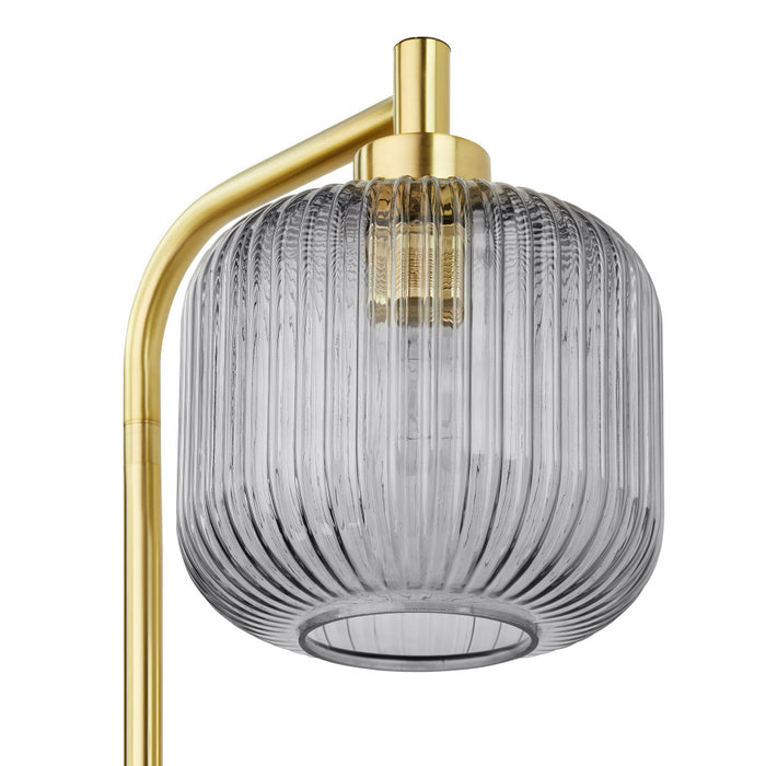 63"H Rowan Globe Shade Floor Lamp. Shade closeup-Off