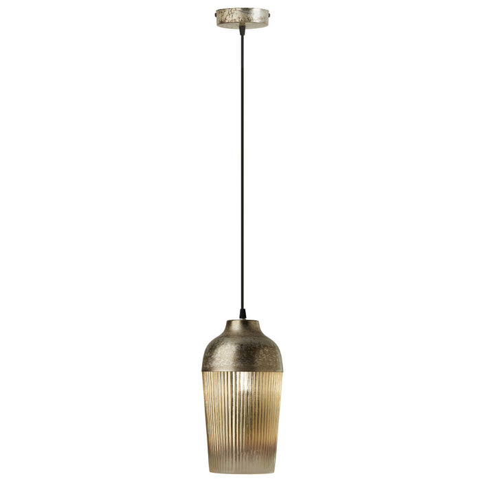 6.8'' W 1-Light Andrea Metal and Glass Pendant-On