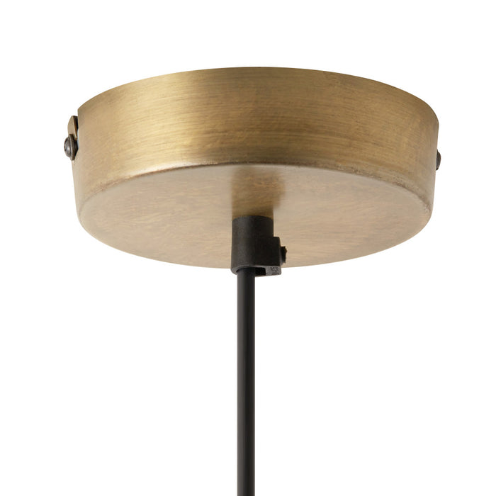 7" Regan Champagne Glass Pendant Light. Canopy close up