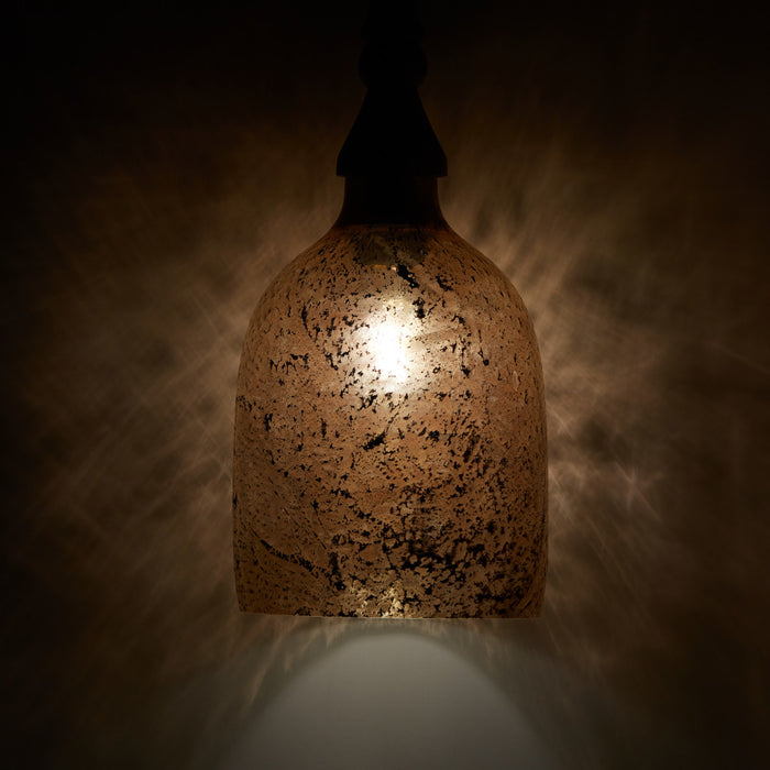 7" Regan Champagne Glass Pendant Light