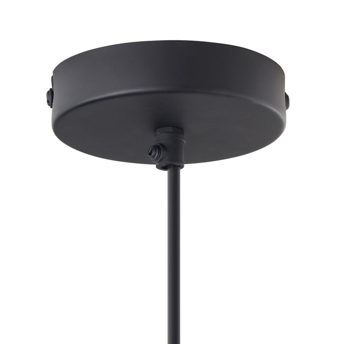 7" W Drake Black Hand Blown Glass Bell Shade Pendant Light