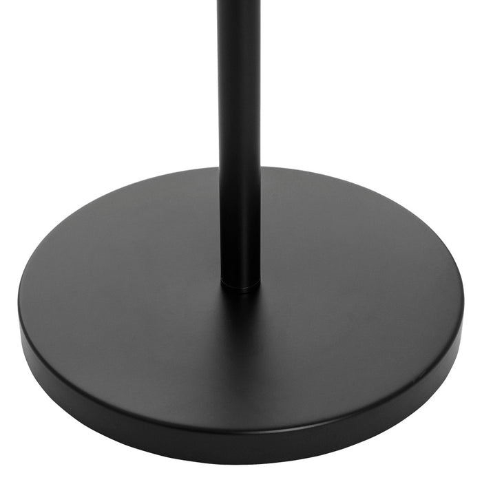 71"H Black Metal 1-Light Floor Lamp with Painted Metal Shade