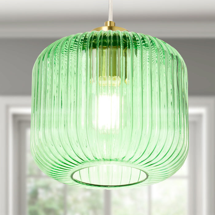 7.25"H Gael Retro Globe Shade Pendant Light against a neutral background