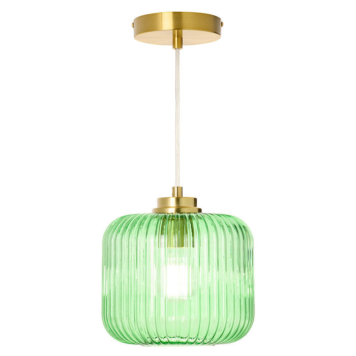 7.25"H Gael Retro Globe Shade Pendant Light-On