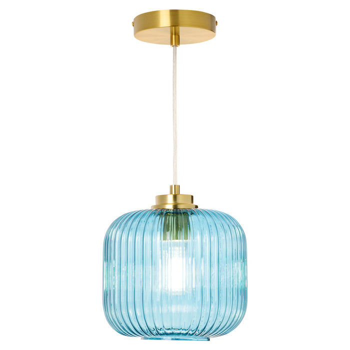 7.25"H Gael Retro Globe Shade Pendant Light-On