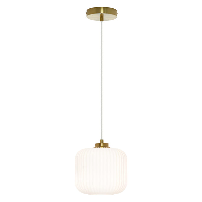 7.25"H Gael Retro Globe Shade Pendant Light-On