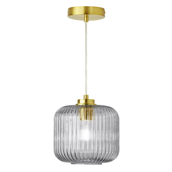 7.25"H Gael Retro Globe Shade Pendant Light-On