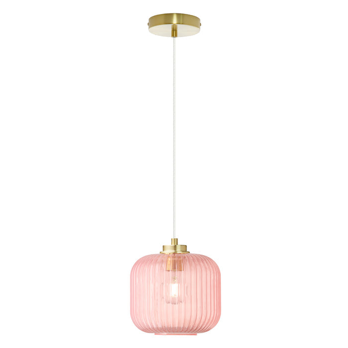 7.25"H Gael Retro Globe Shade Pendant Light-On