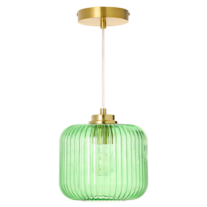 7.25"H Gael Retro Globe Shade Pendant Light-Off