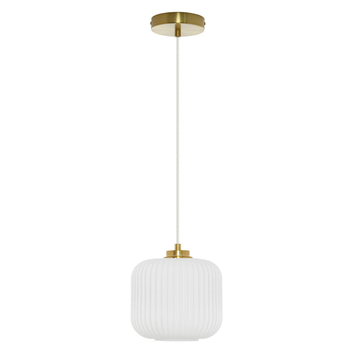 7.25"H Gael Retro Globe Shade Pendant Light-Off
