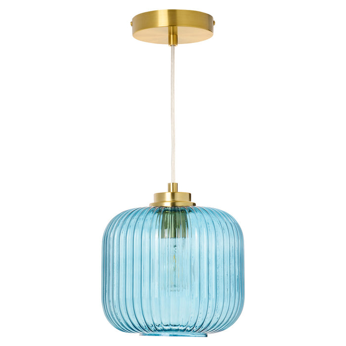 7.25"H Gael Retro Globe Shade Pendant Light-Off