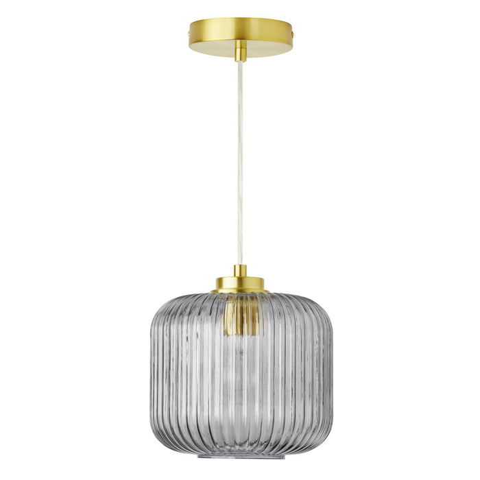 7.25"H Gael Retro Globe Shade Pendant Light-Off