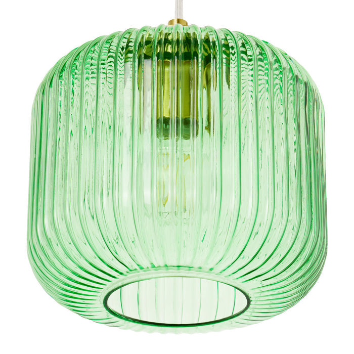 7.25"H Gael Retro Globe Shade Pendant Light. Shade closeup-Off