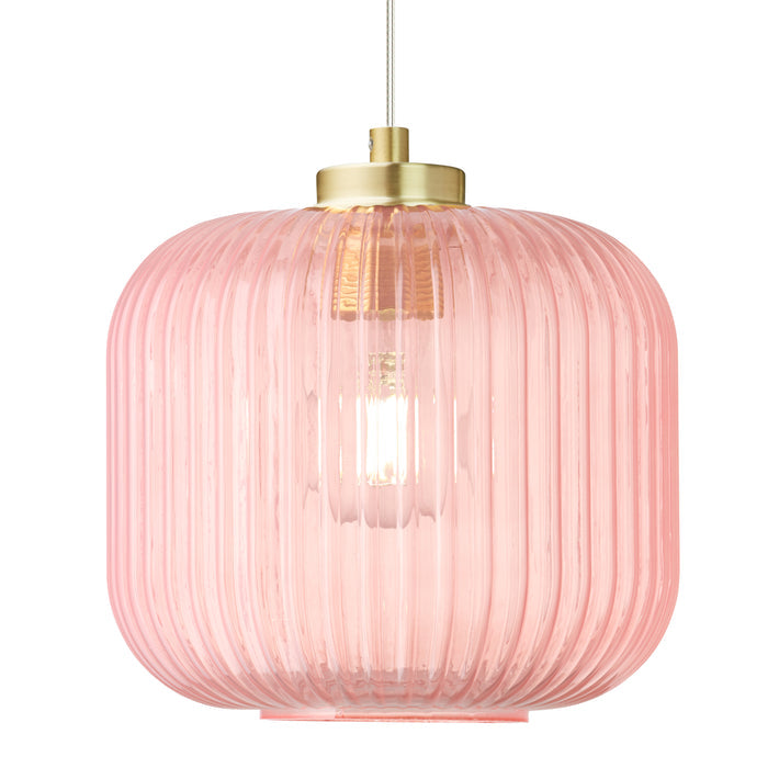 7.25"H Gael Retro Globe Shade Pendant Light. Shade closeup-Ofn