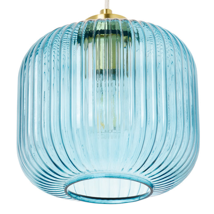 7.25"H Gael Retro Globe Shade Pendant Light. Shade closeup-Off