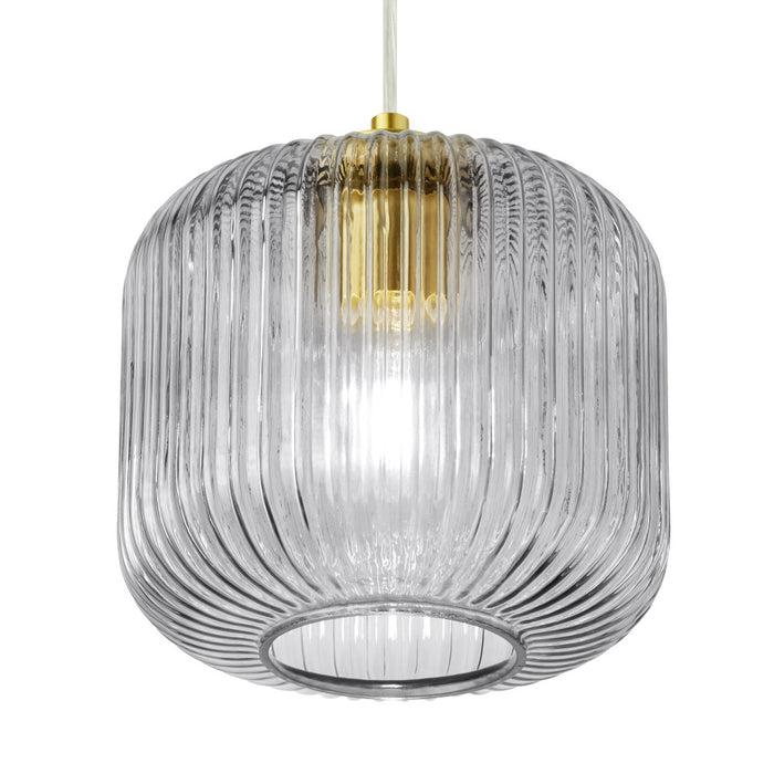 7.25"H Gael Retro Globe Shade Pendant Light. Shade closeup-On