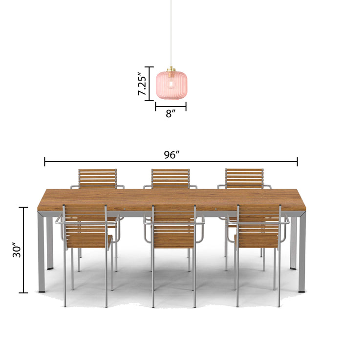 7.25"H Gael Retro Globe Shade Pendant Light