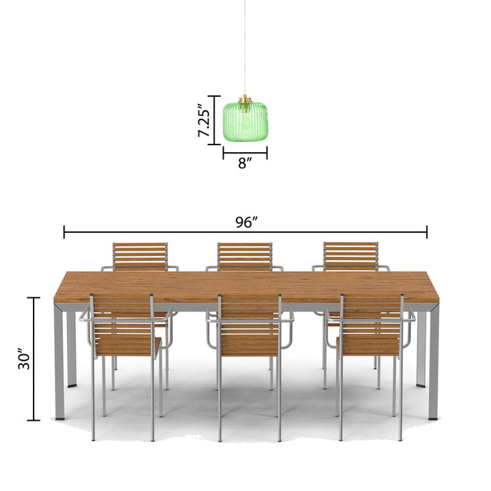 7.25"H Gael Retro Globe Shade Pendant Light