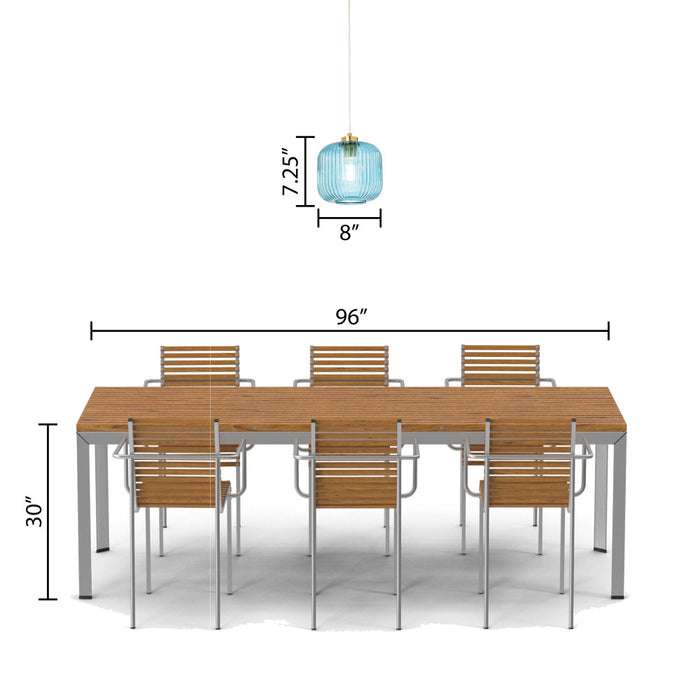 7.25"H Gael Retro Globe Shade Pendant Light