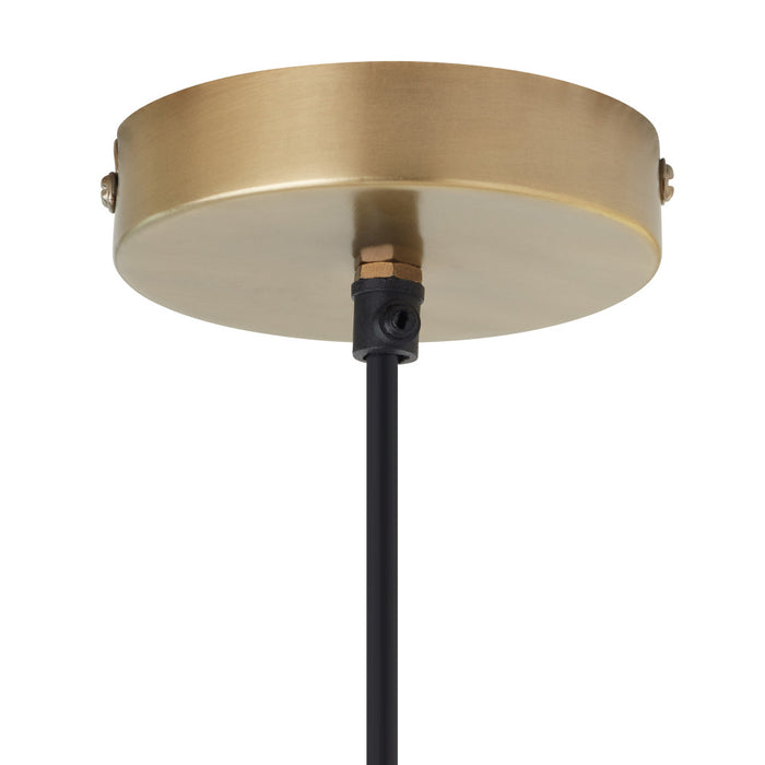 7.5" W Beachy White and Tan Dome Shade Rattan Pendant