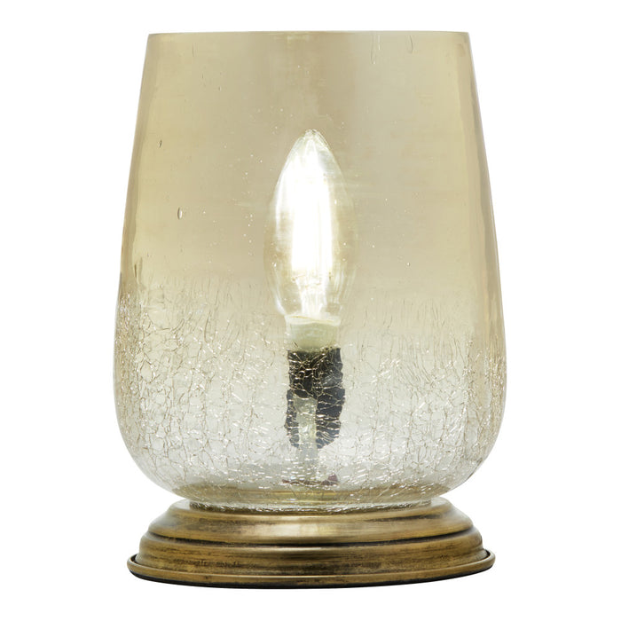 7.9"H Bordeaux Handblown Glass Shade Accent Table Lamp-On