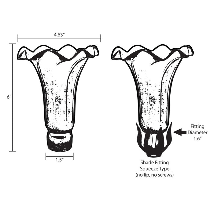 8" H Lily Glass Accent Lamp