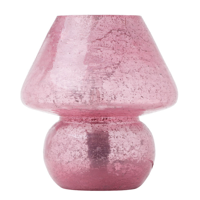 8.75" H Betsy Mushroom Pink Glass Accent Lamp-Off