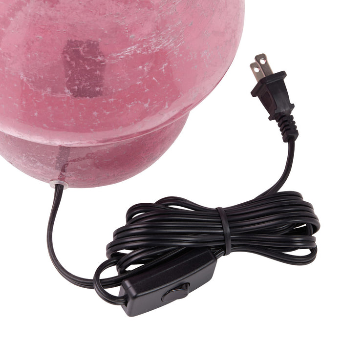 8.75" H Betsy Mushroom Pink Glass Accent Lamp